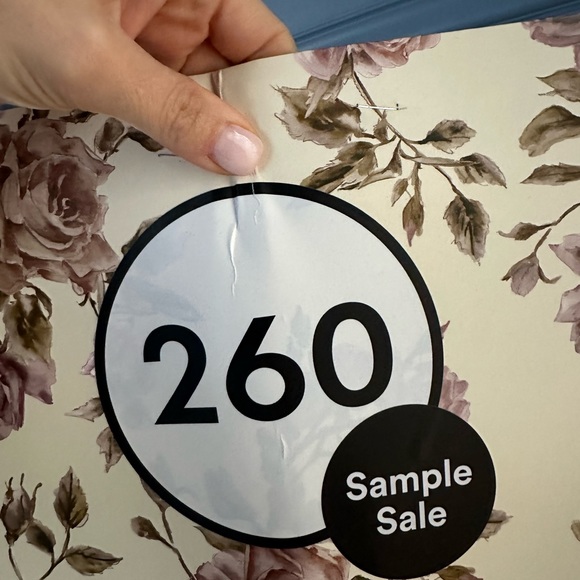 LoveShackFancy holiday bag shopping bag shopper tote pink yellow floral - Picture 5 of 6